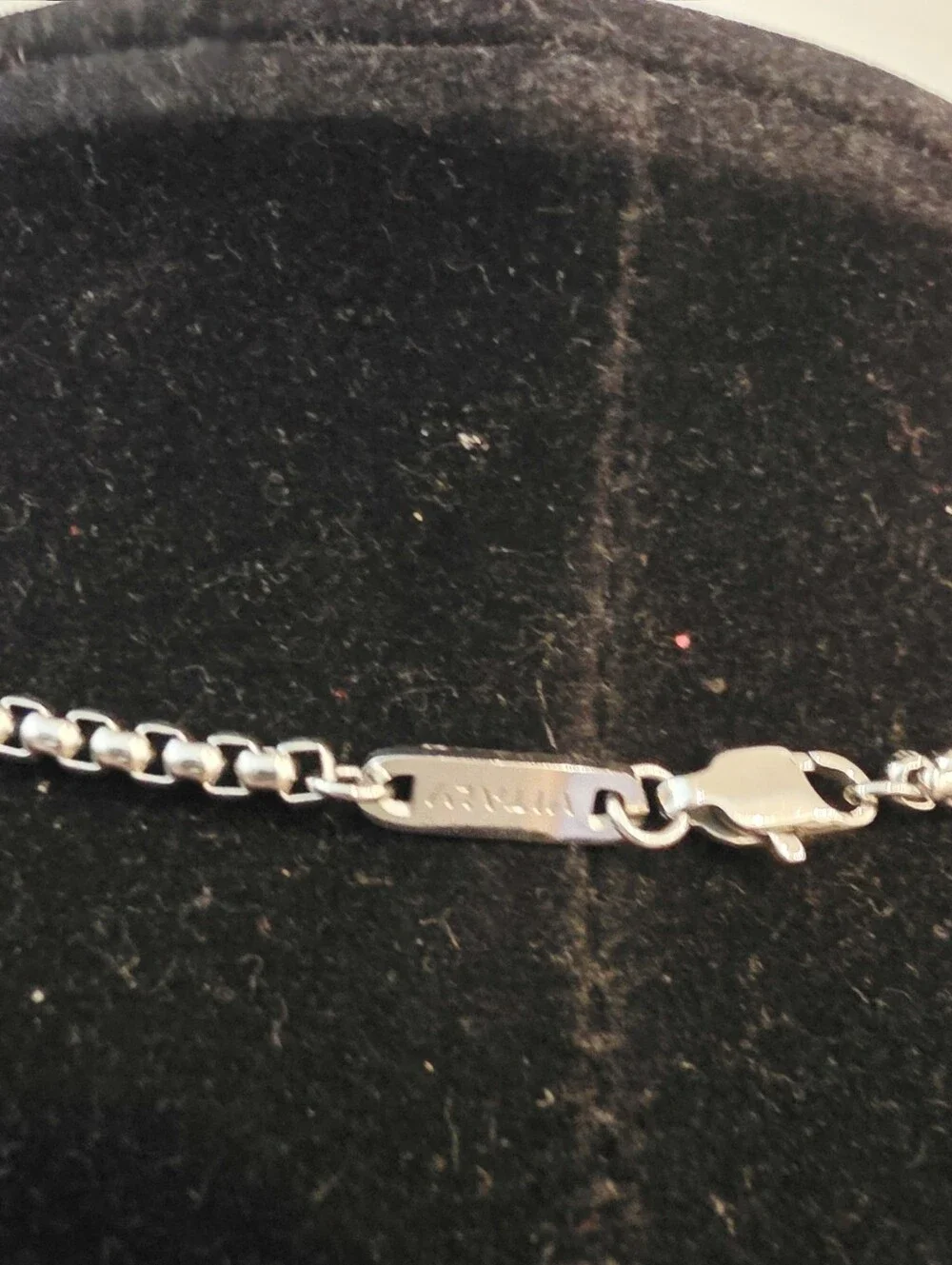 Vitaly Glitch Pendant Necklace, Silvertone, Chain 22